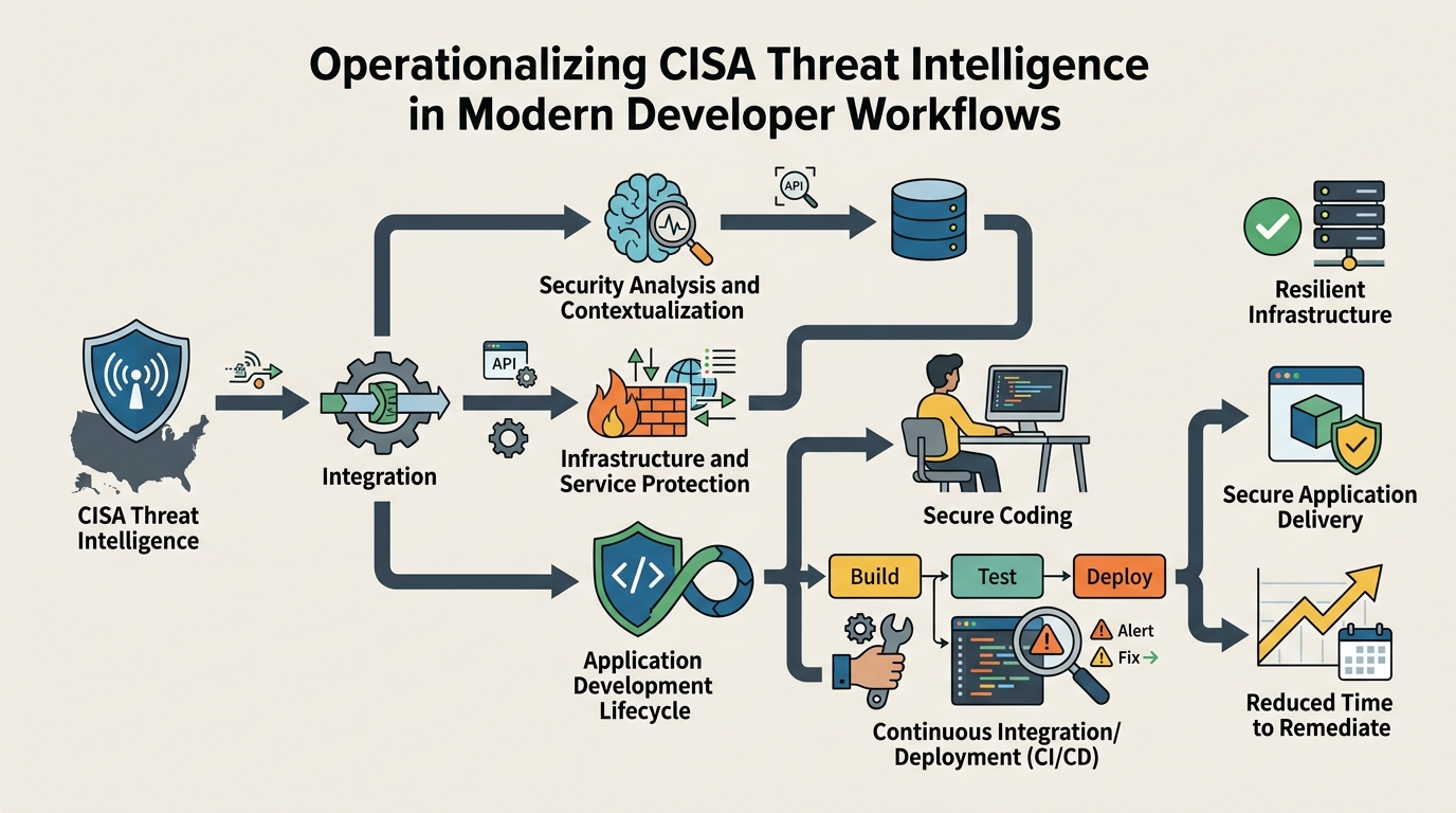 Explanatory diagram for Operationalizing CISA Threat Intelligence in Modern Developer Workflows
