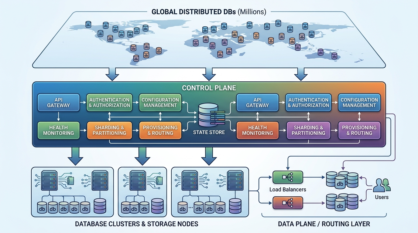 Explanatory diagram for Decoupling Control Plane Scalability: How Cloudflare Scaled D1 to Millions of Distributed SQLite Databases